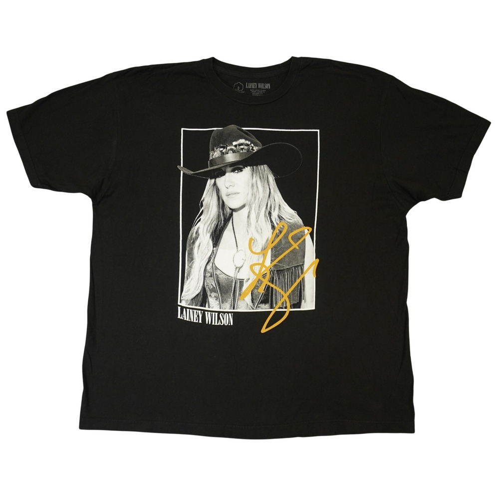 Lainey Wilson 2024 Tour Graphic T-Shirt 2XL Black Short Sleeve Tee Signature